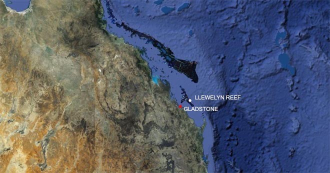 Pacific Vision was lost on Llewelyn Reef just off the Australian coastline after crossing the Pacific  from San Diego successfully ©  SW